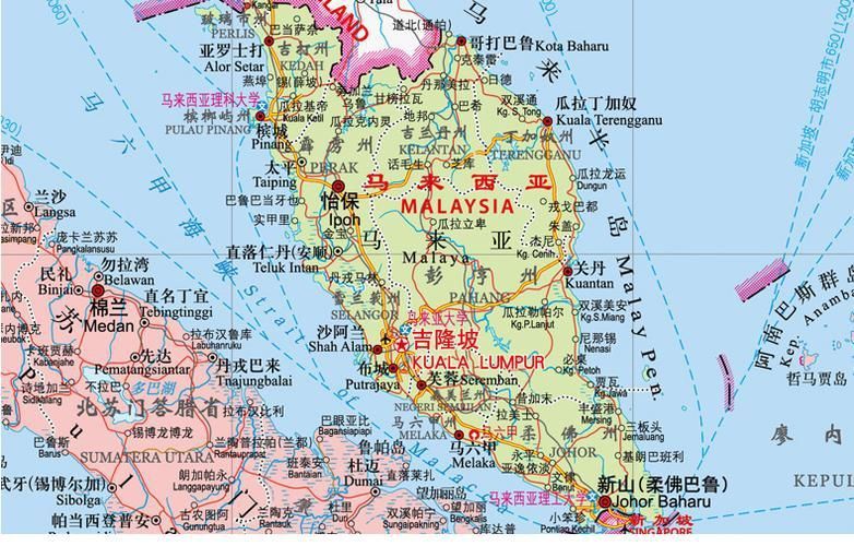 馬來西亞全球地圖 馬來西亞全球地圖 龍魚百科 第7張