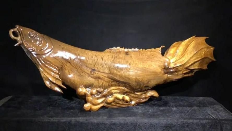 木雕刻的金龍魚 木雕刻的金龍魚 龍魚百科 第7張