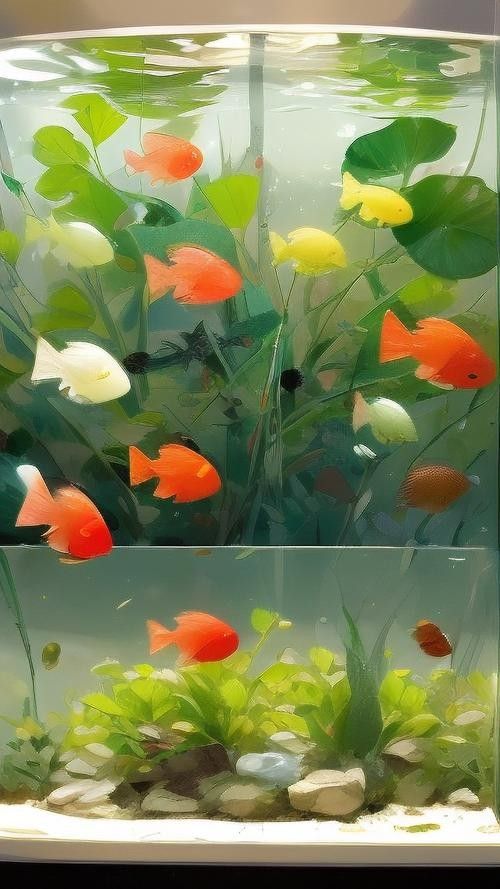 金龍魚魚缸背景圖高清