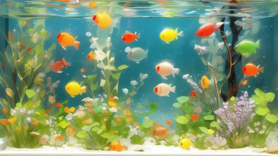 金龍魚魚缸背景圖高清