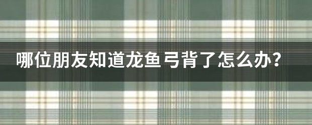 龍魚弓背需要多久恢復？