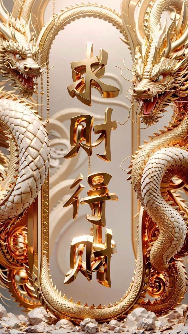 推薦一些高清的靜態(tài)招財(cái)金龍壁紙