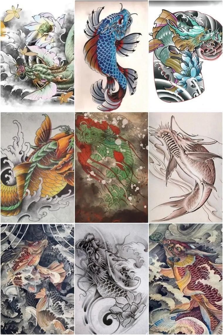 龍魚紋身圖案大全