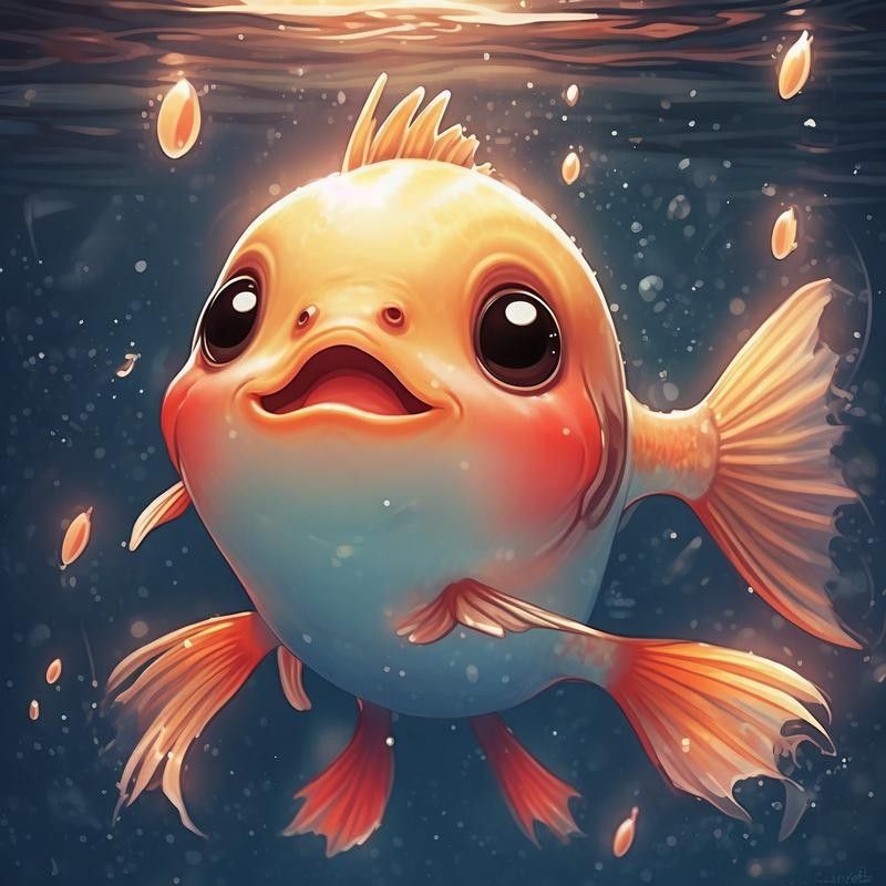 龍魚圖片 頭像可愛卡通