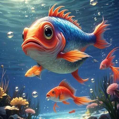 龍魚圖片 頭像可愛卡通