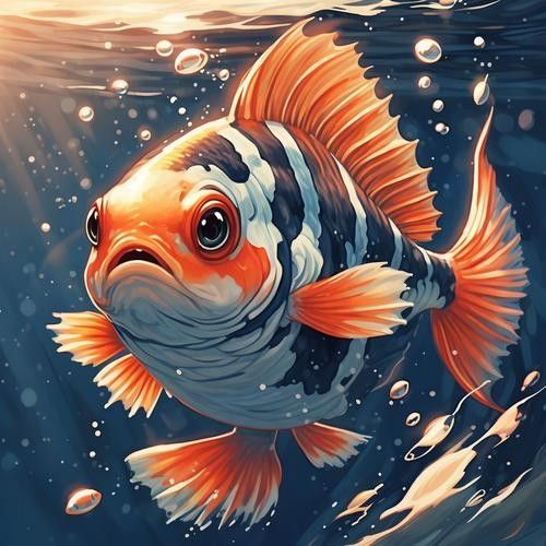 龍魚圖片 頭像可愛卡通
