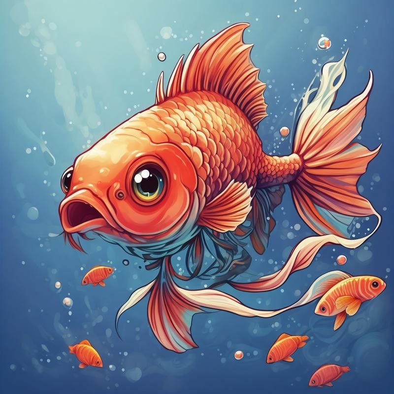 龍魚圖片 頭像可愛卡通