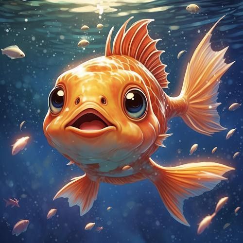 龍魚圖片 頭像可愛卡通
