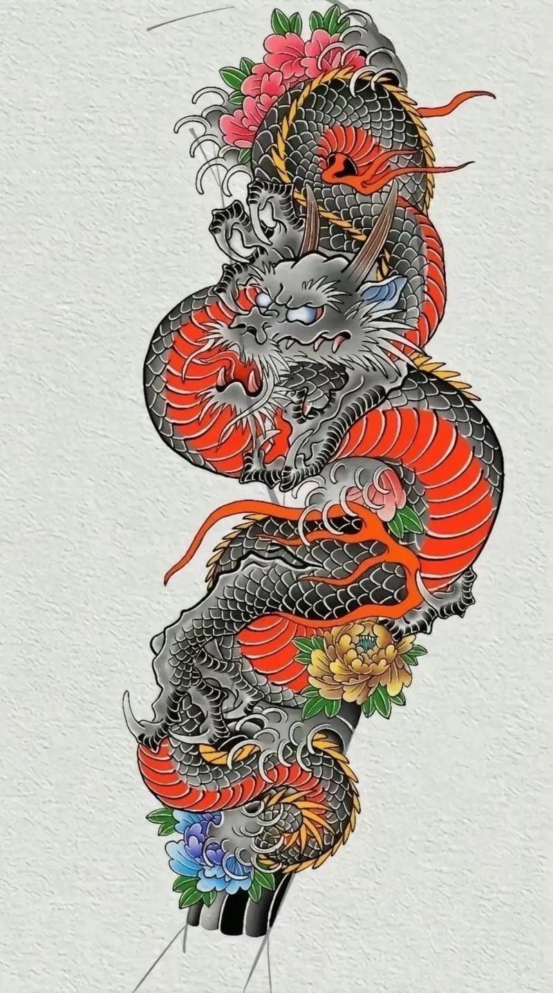 推薦一些紅龍紋身設(shè)計(jì)圖庫