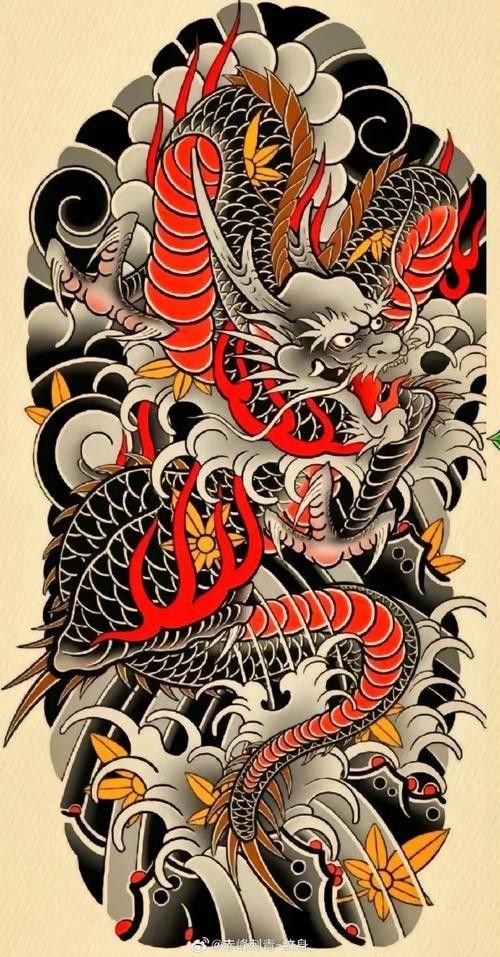推薦一些紅龍紋身設(shè)計(jì)圖庫
