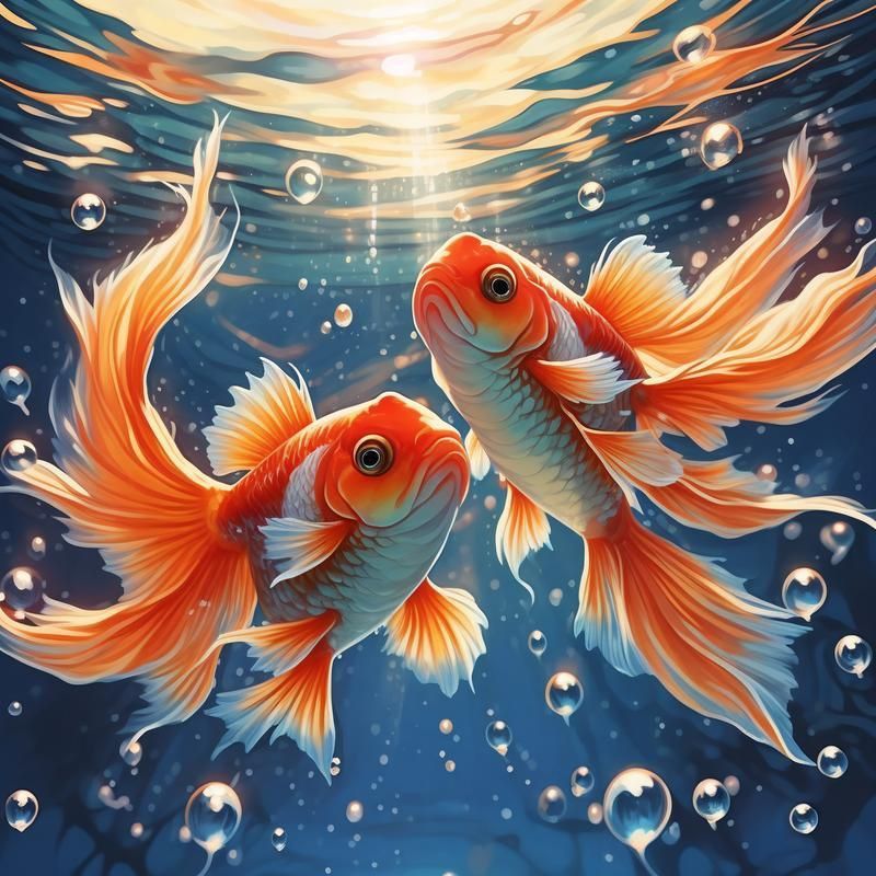 金魚圖片卡通