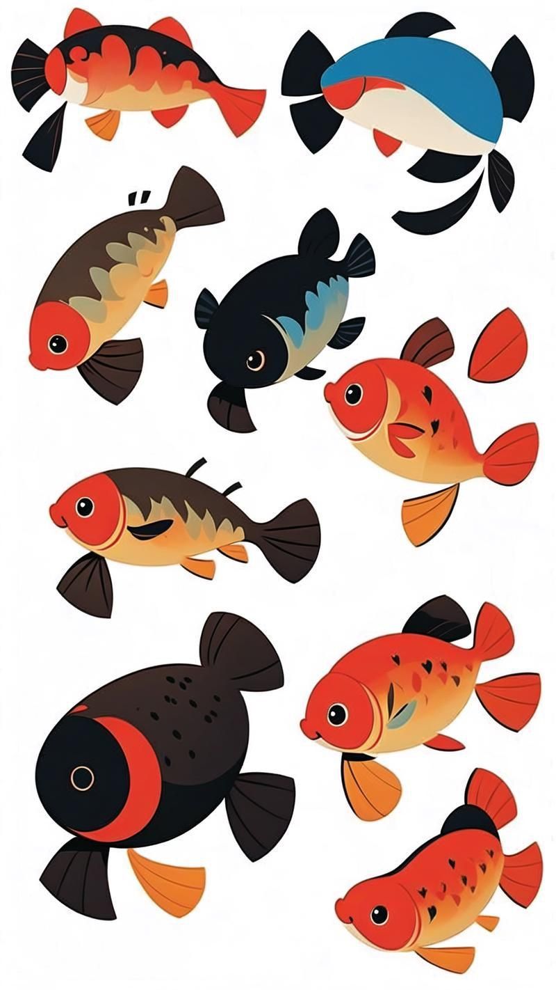 金魚圖片卡通