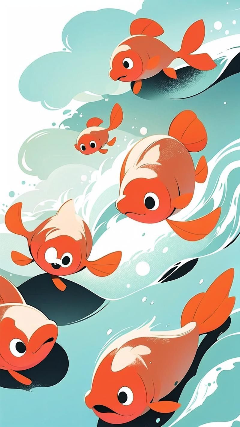 金魚圖片卡通