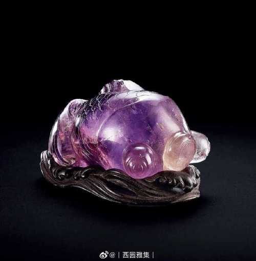 紫色水晶龍魚擺件價格如何？