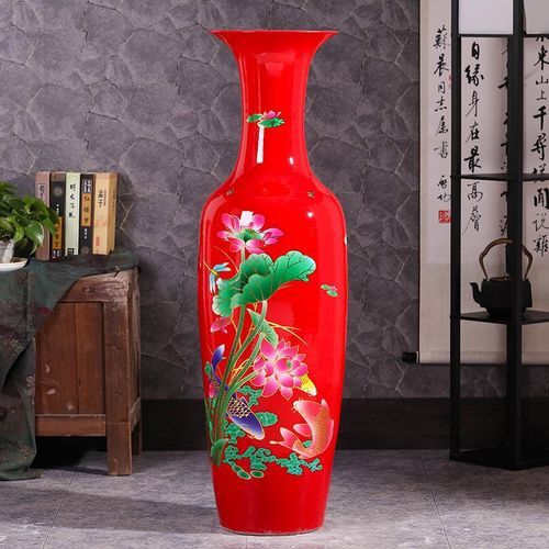 金龍魚圖案花瓶