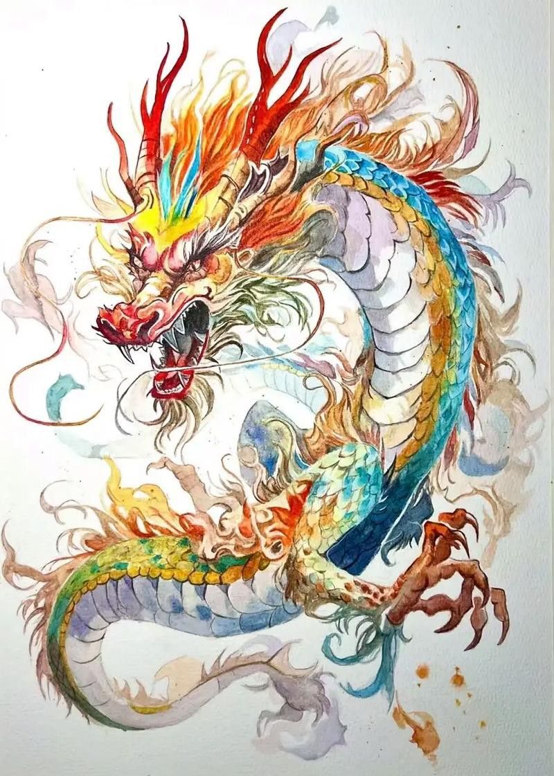 給我一些風水龍的繪畫作品欣賞