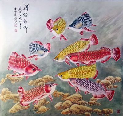 金龍魚國畫寓意是什么樣的：金龍魚國畫寓意是什么樣的金龍魚國畫寓意是什么樣的