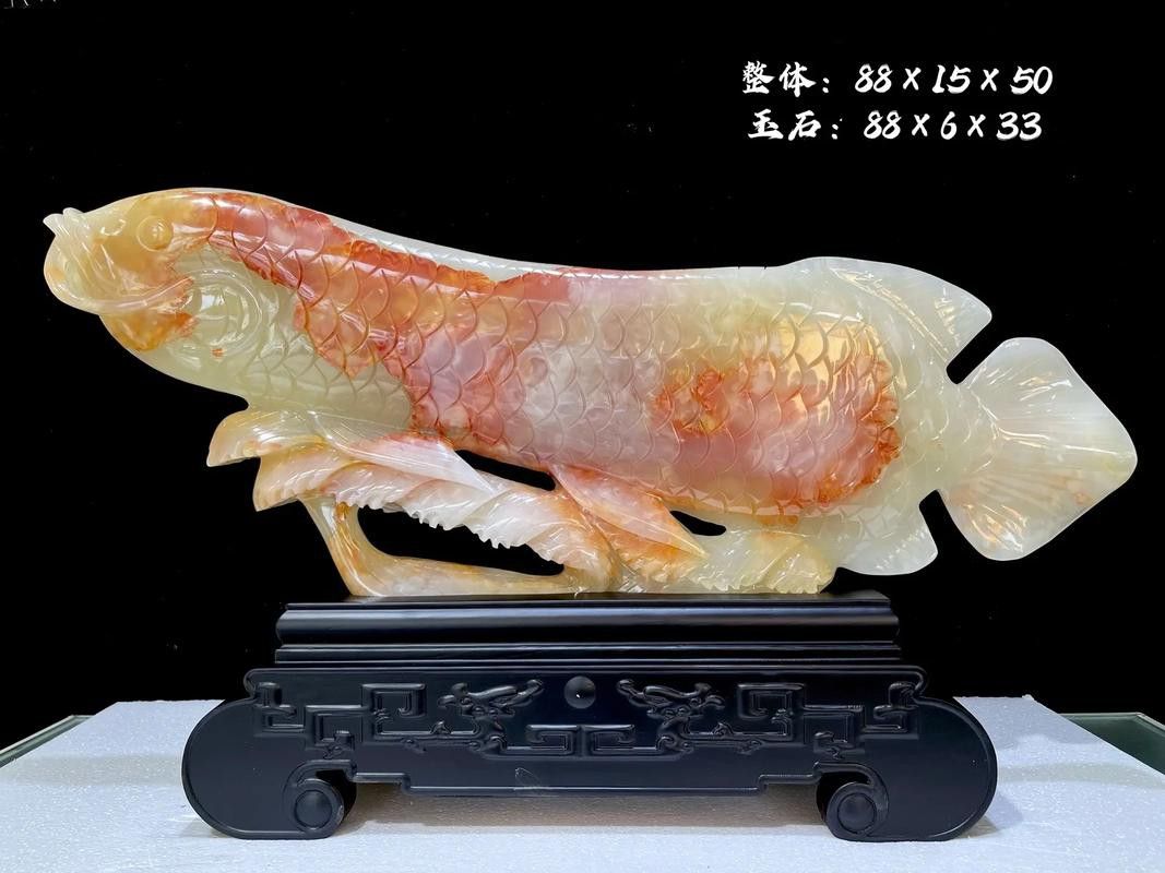 白玉金龍魚工藝品圖片大全