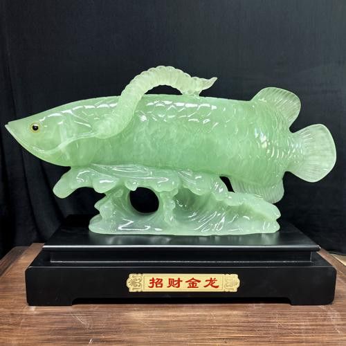 白玉金龍魚工藝品圖片大全