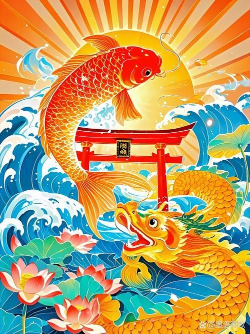 香港龍魚門躍圖片高清大圖