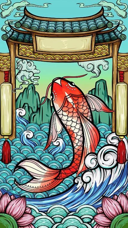 香港龍魚(yú)門(mén)躍圖片高清大圖