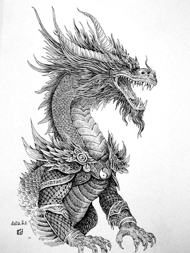 能否提供更多版畫龍作品欣賞？