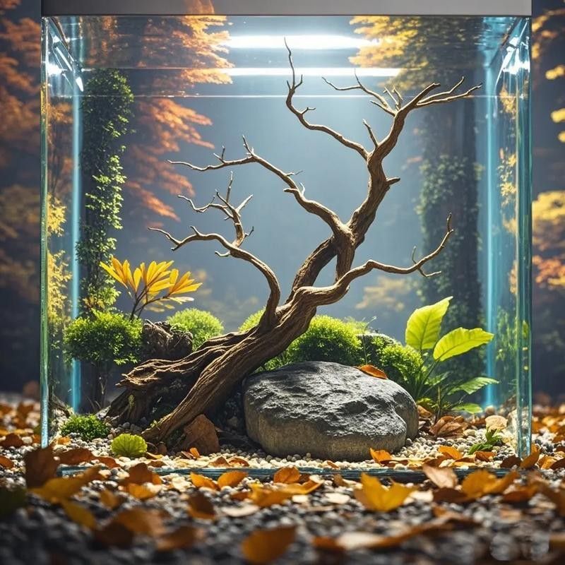 雷龍魚魚缸簡單好看造景圖片大全