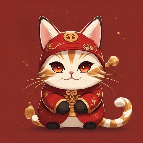 迷你招財(cái)貓情侶頭像