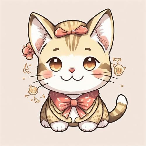 迷你招財(cái)貓情侶頭像