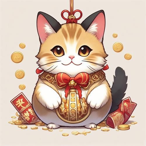 迷你招財(cái)貓情侶頭像