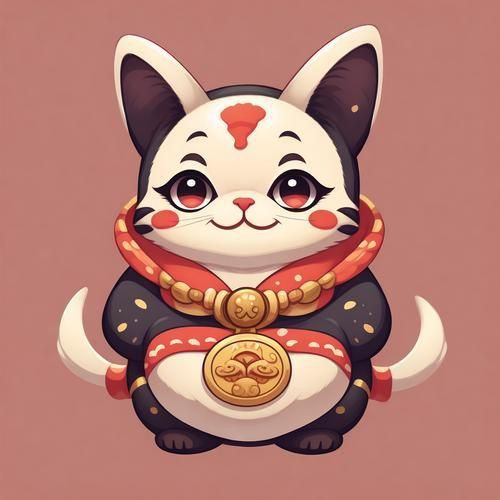 迷你招財(cái)貓情侶頭像