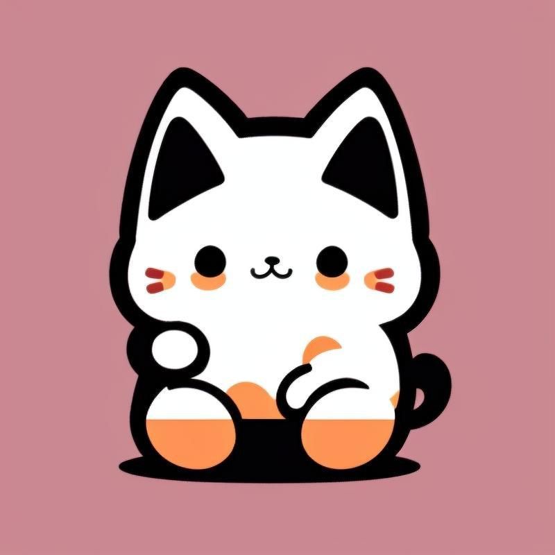 迷你招財(cái)貓情侶頭像