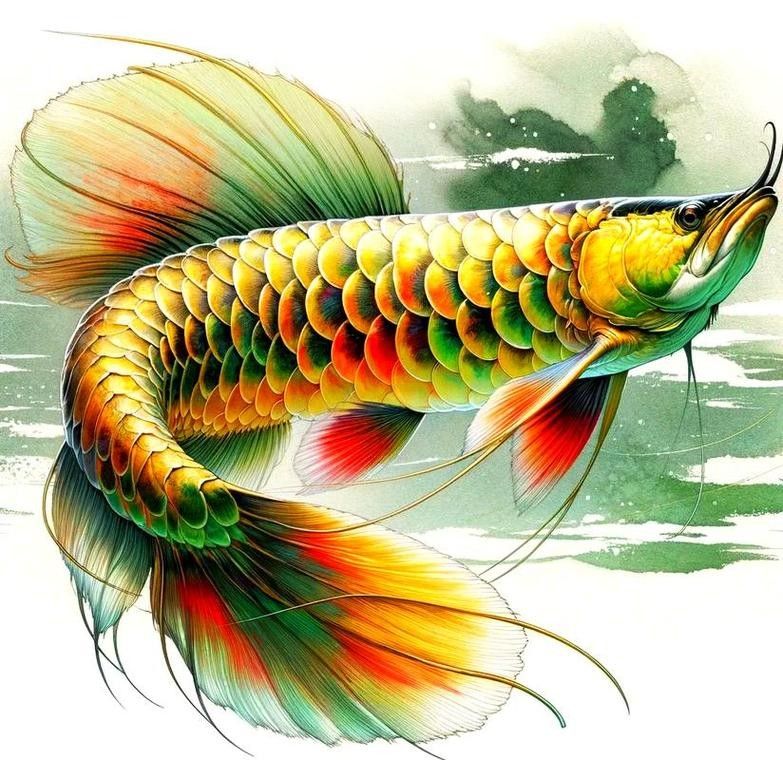 龍魚圖片 國畫大全