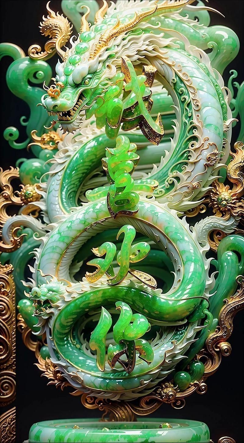 有沒有更多高清招財龍壁紙風格？