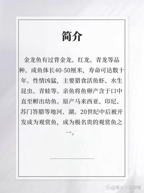 龍魚是什么樣子的圖片大全