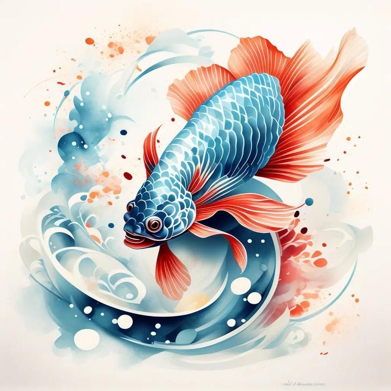 龍魚圖片大全圖片高清壁紙可愛動漫版