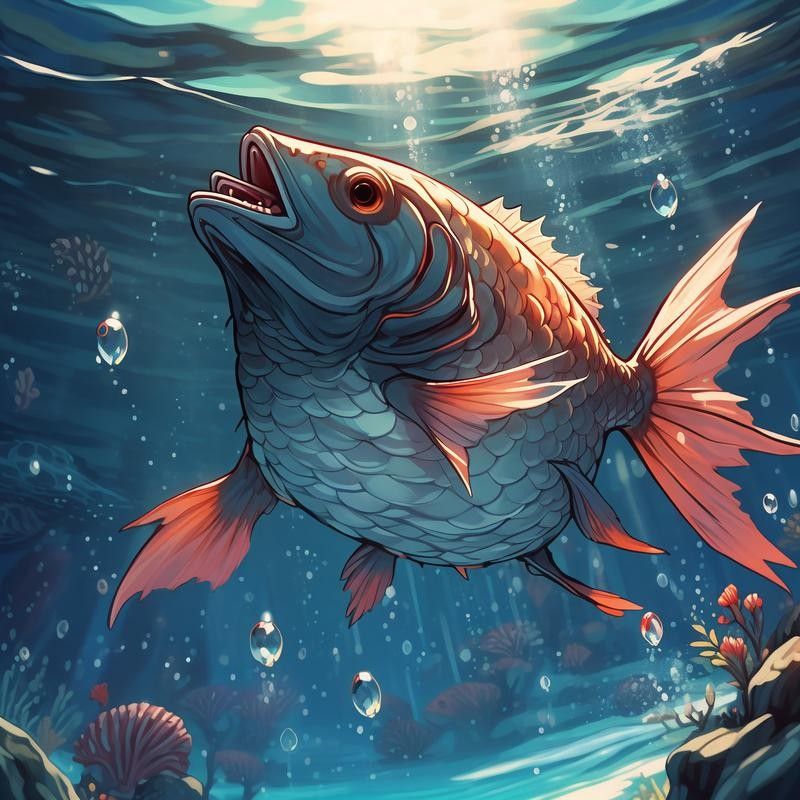 龍魚圖片大全圖片高清壁紙可愛動漫版