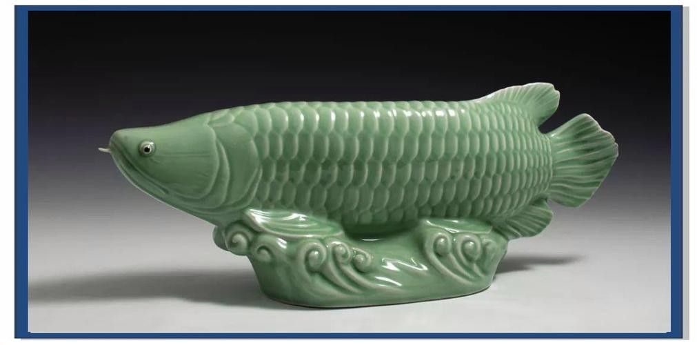 陶瓷金龍魚擺件