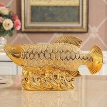 陶瓷金龍魚擺件