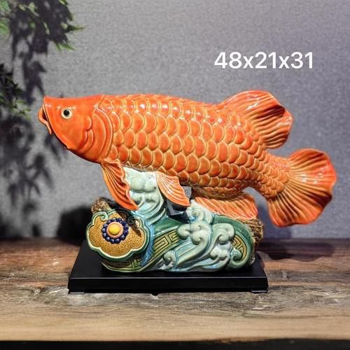 玉石金龍魚擺設怎么擺放圖片視頻