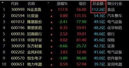 金龍魚首日漲幅（金龍魚的首日漲幅約為117.90%）