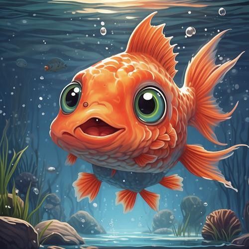 龍魚圖片壁紙可愛卡通