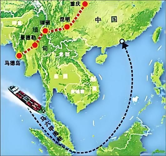 馬來西亞和中國位置圖