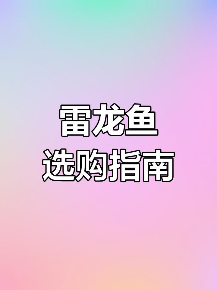 如何挑選高品質的雷龍魚？ 如何挑選高品質的雷龍魚？ 龍魚百科 第1張