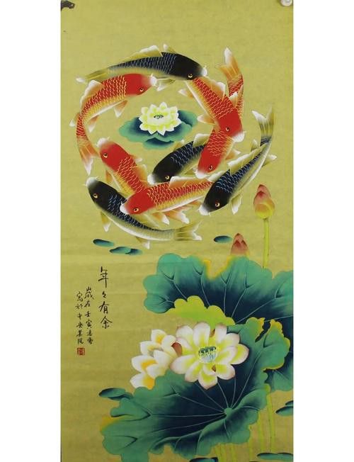 九龍魚(yú)國(guó)畫(huà) 九龍魚(yú)國(guó)畫(huà) 龍魚(yú)百科 第1張