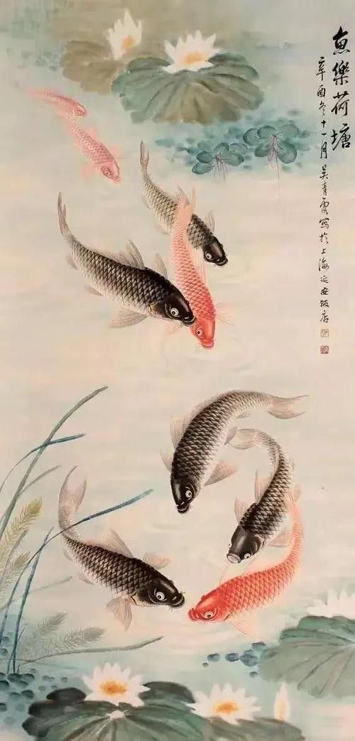 九龍魚(yú)國(guó)畫(huà) 九龍魚(yú)國(guó)畫(huà) 龍魚(yú)百科 第4張