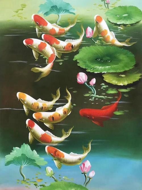 九龍魚(yú)國(guó)畫(huà) 九龍魚(yú)國(guó)畫(huà) 龍魚(yú)百科 第41張