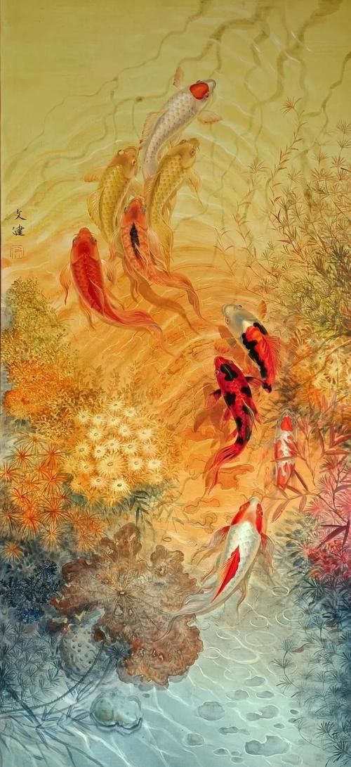 九龍魚(yú)國(guó)畫(huà) 九龍魚(yú)國(guó)畫(huà) 龍魚(yú)百科 第44張