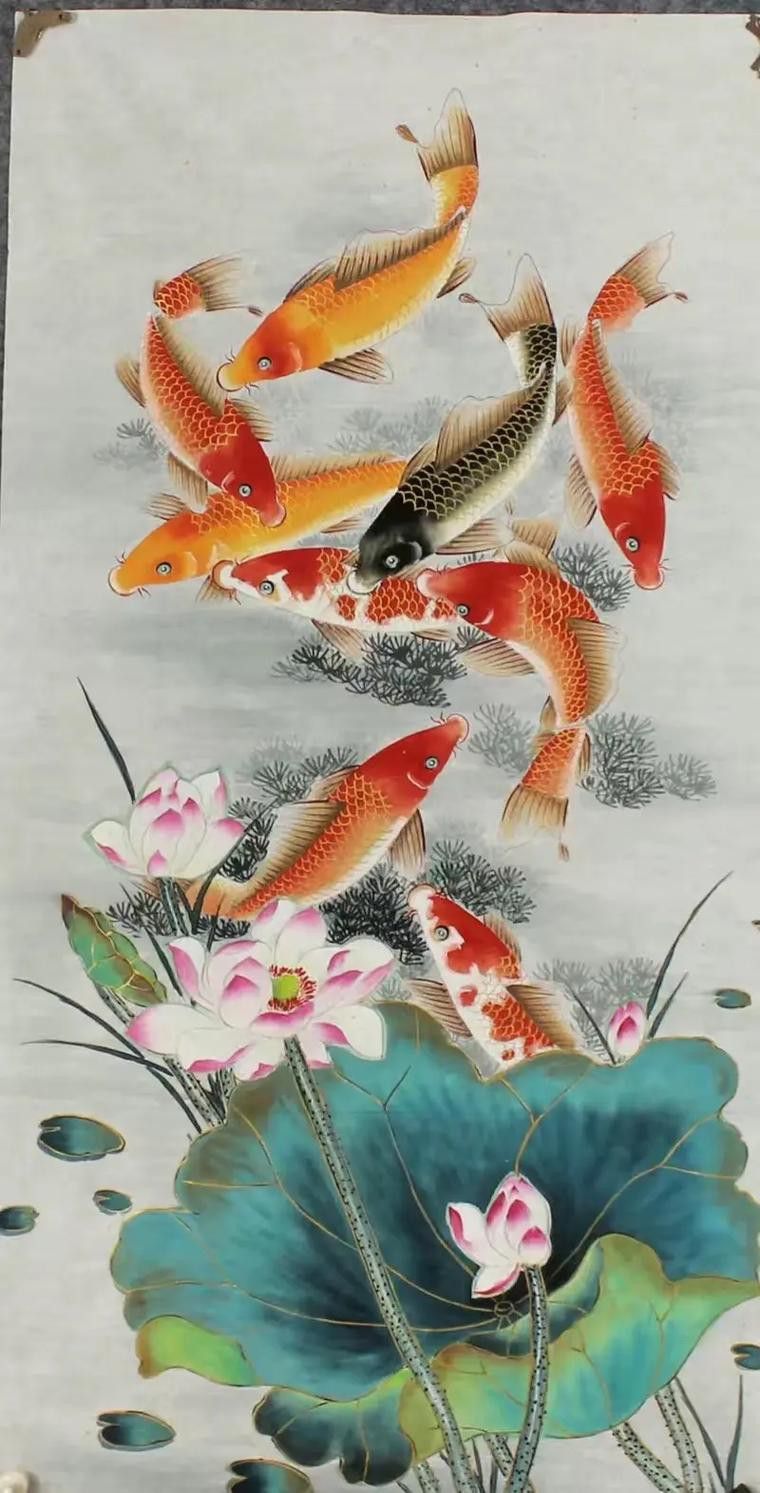 九龍魚(yú)國(guó)畫(huà) 九龍魚(yú)國(guó)畫(huà) 龍魚(yú)百科 第46張