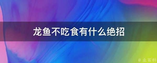 龍魚不吃食有什么絕招：如何判斷龍魚是否消化不良，龍魚厭食怎么變換食物，龍魚環境壓力緩解方法